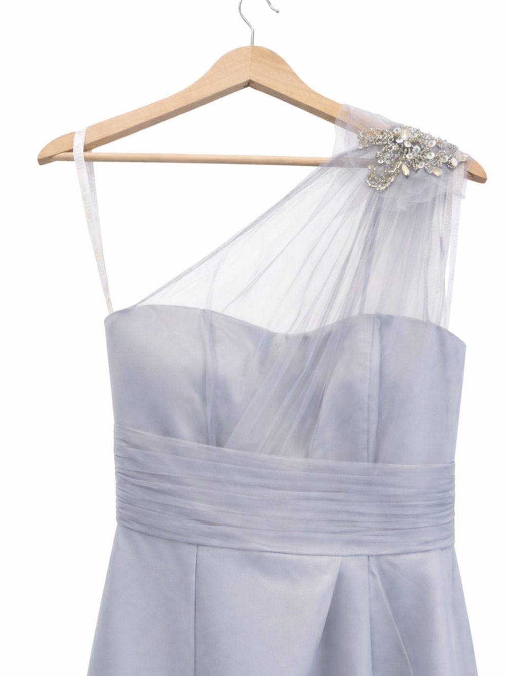 David's Bridal Silver Gown